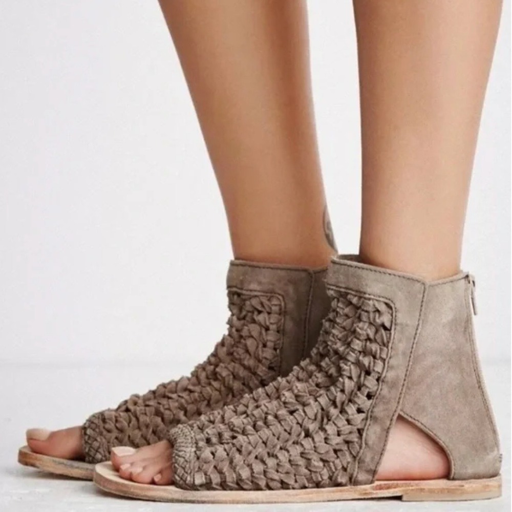 Free People Island Cruiser Woven Suede Sandals Womens 7 - Picture 11 of 11